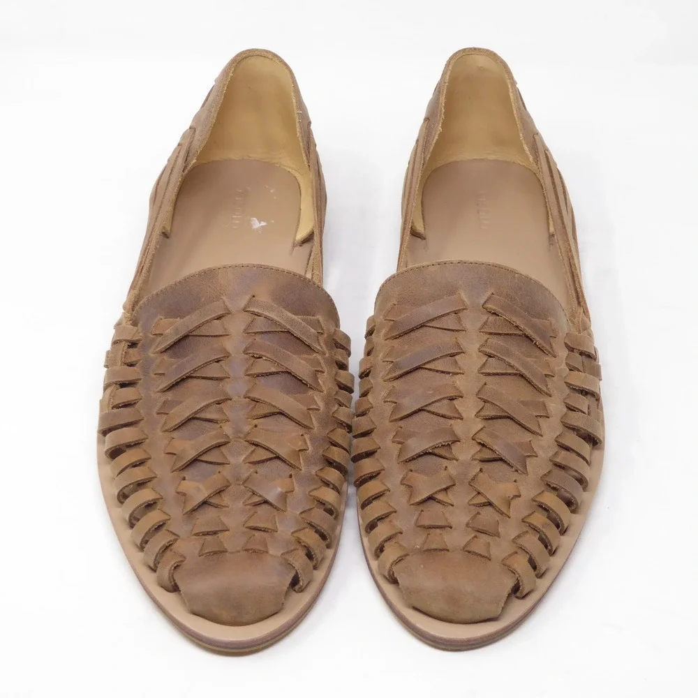 Nisolo Tan Woven Leather Men's Slip-On Sandal
